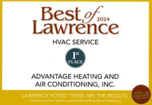 Advantage Latta-Whitlow is the Best of Lawerence 2024 for HVAC Service.