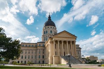 Topeka City hall building under sunny skies